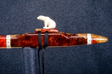 Brazilian Rosewood Burl Native American Flute, Minor, Mid G-4, #Q13D (15)